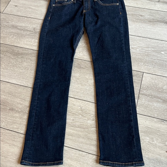 Rag & Bone Dark Blue Denim straight leg Capri low rise Jeans size 26 - Picture 2 of 8